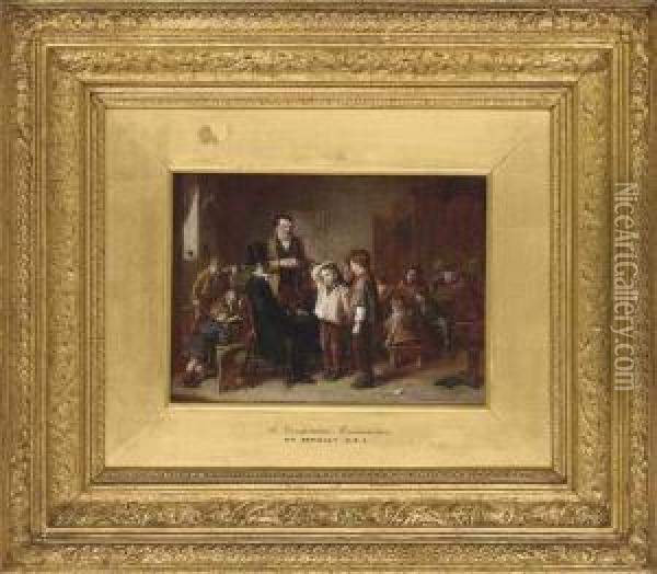 A Competitive Examination Oil Painting - William Hemsley