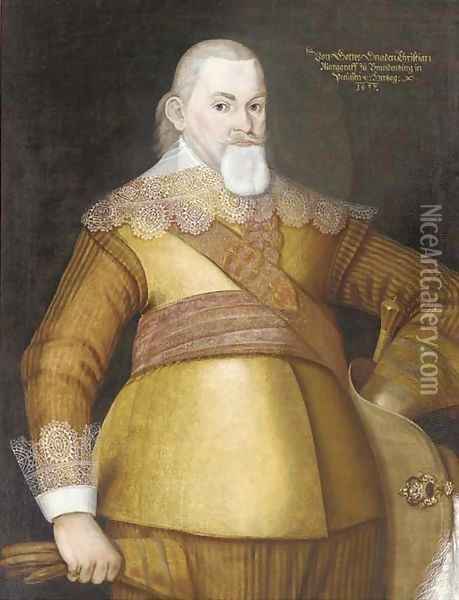 Portrait of a Christian, Margrave of Brandenburg and Duke of Prussia (1581-1655) Oil Painting - German School