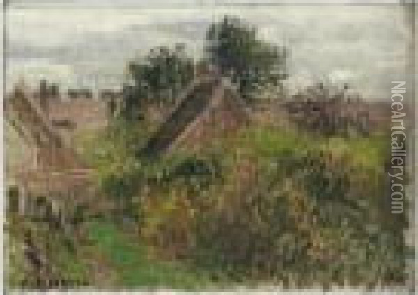 Jardin A Eragny Oil Painting - Camille Pissarro