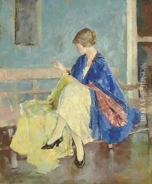 Blue Kimono Oil Painting - Charles Webster Hawthorne