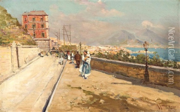 An Der Lungomare In Neapel Oil Painting - Giuseppe Giardiello