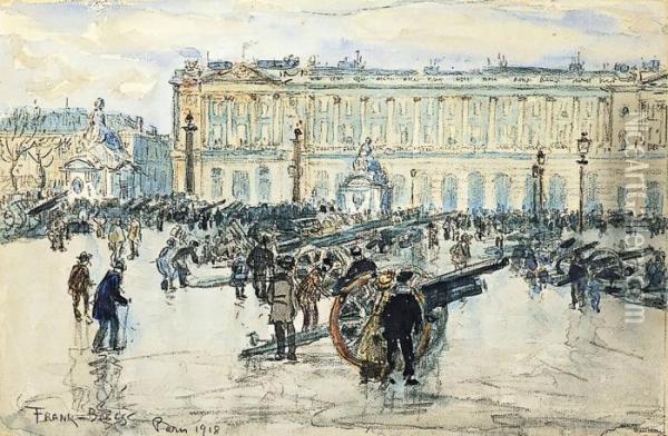 Paris, La Place De La Concorde Oil Painting - Frank Myers Boggs