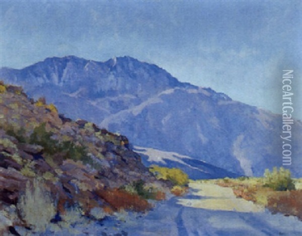 Below Smoke Tree Ranch, San Jacinto Mountain Oil Painting - Alson Skinner Clark