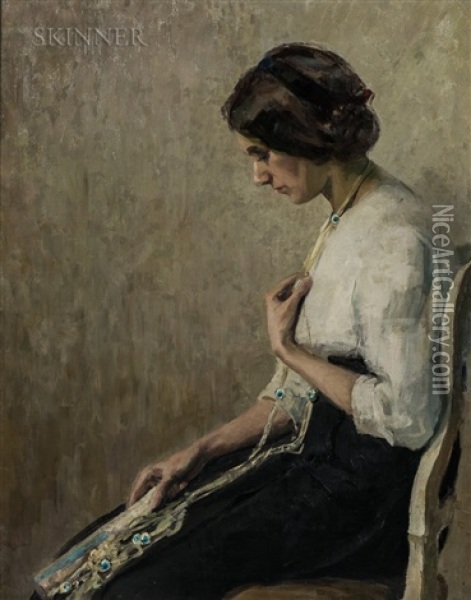 Portrait Of A Young Woman Oil Painting - Cecilia Beaux