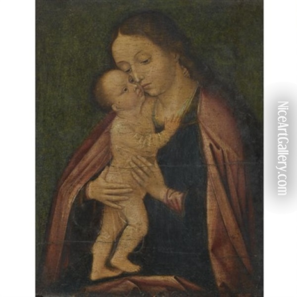 The Virgin And Child Oil Painting - Adriaen Isenbrant