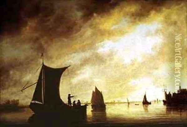 The Maas at Dordrecht Oil Painting - Aelbert Cuyp