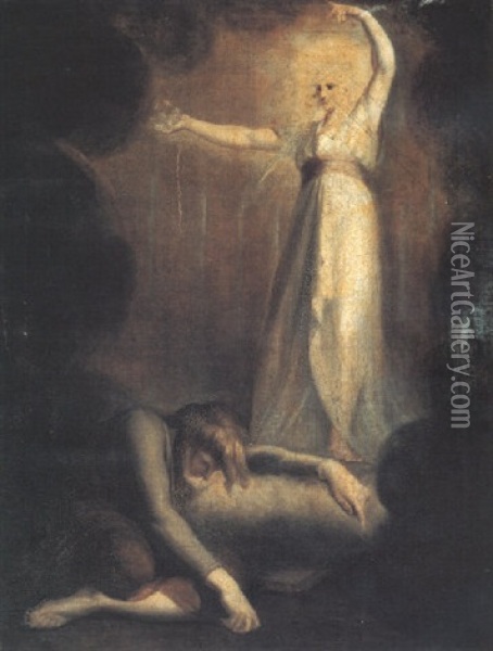 St John's Vision Of The Seven Candlesticks Oil Painting - Henry Fuseli
