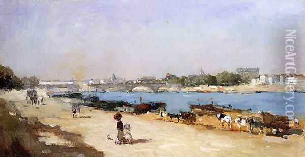 The Banks of the Seine at Bercy Oil Painting - Albert Lebourg