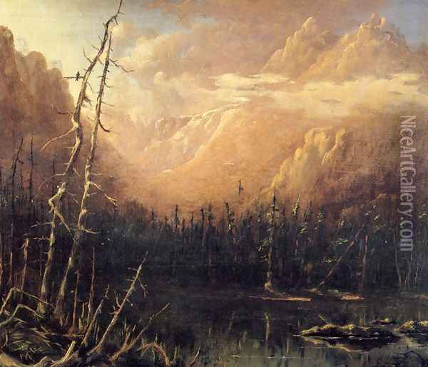 Tuckermans Ravine Oil Painting - John Henry Twachtman