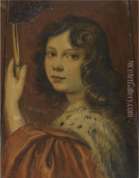 Portrait Of A Young Man Oil Painting - Giovanni Giovanni da San (Mannozzi)