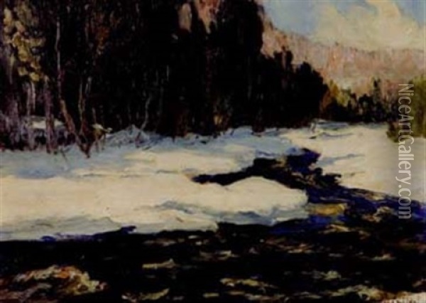 The North River, Laurentians Oil Painting - Maurice Galbraith Cullen