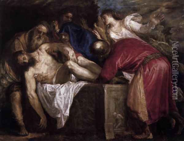 Entombment Oil Painting - Tiziano Vecellio (Titian)