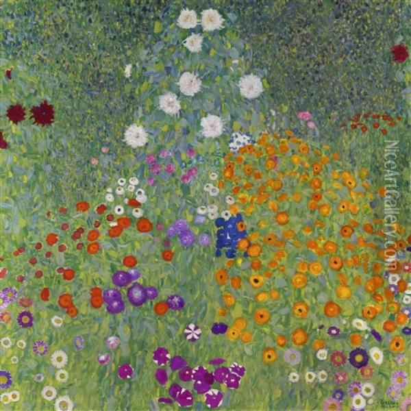 Bauerngarten (blumengarten) Oil Painting - Gustav Klimt