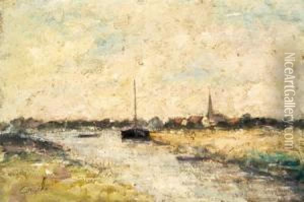 Bord De Riviere Oil Painting - Alfred Casile