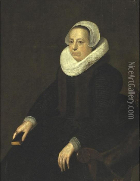 Portrait Of An Old Lady Oil Painting - Rembrandt Van Rijn