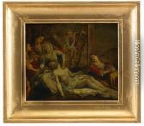 Korsnedtagningen Oil Painting - Correggio, (Antonio Allegri)
