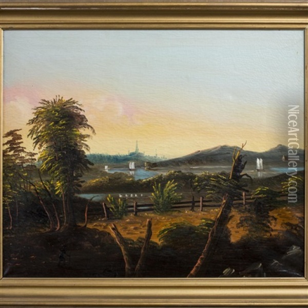 Fanciful River Landscape Oil Painting - William Matthew Prior