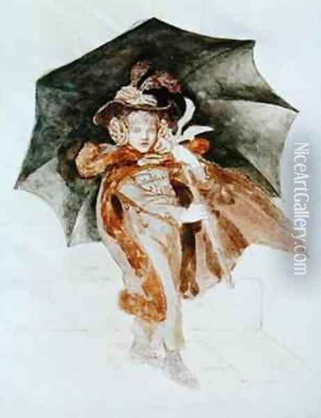 The Rainstorm Oil Painting - Kate Greenaway