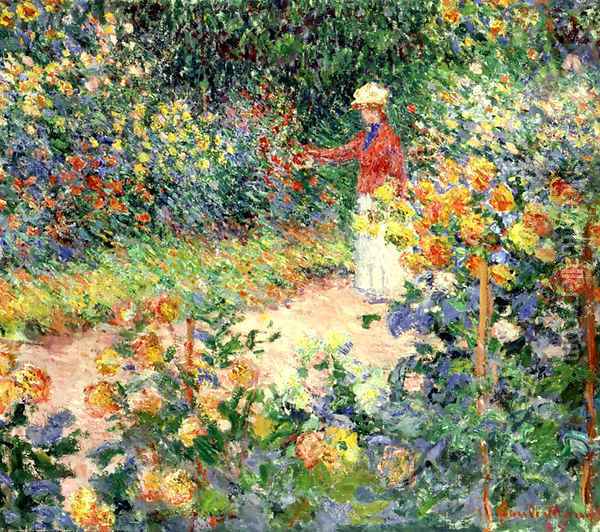 Monet's Garden at Giverny Oil Painting - Claude Oscar Monet