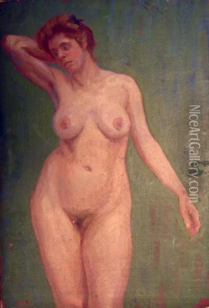 Etude De Nu De Femme Oil Painting - Raphael-Leon Leguilloux