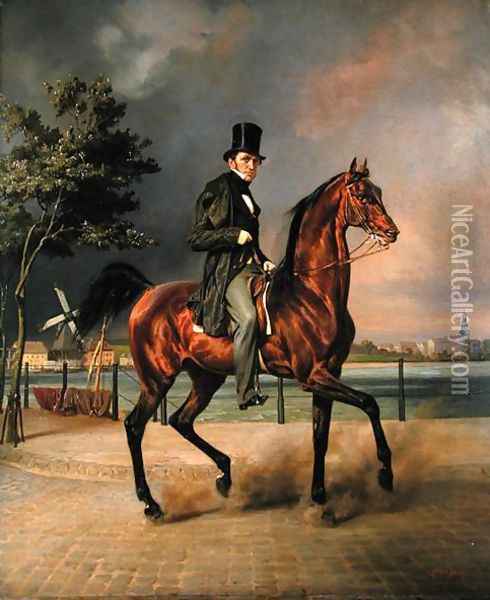 The Businessman, Carl August Staegemann 1803-64 Oil Painting - Carl Steffeck