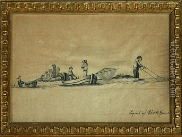 Studies Of Fishermen Oil Painting - Wilhelm Marstrand