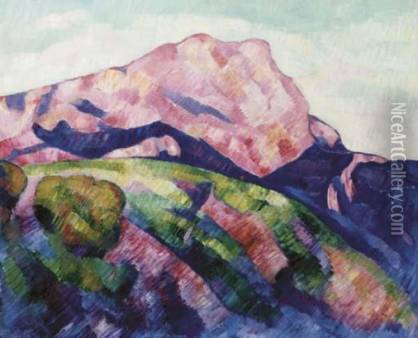 Mont Sainte-victoire Oil Painting - Marsden Hartley