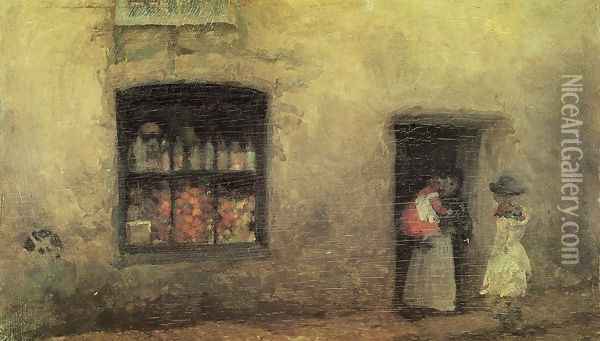 An Orange note : the Sweet-shop Oil Painting - James Abbott McNeill Whistler
