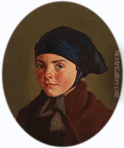 A Girl From Fano, Denmark Oil Painting - Hans Ole Brasen