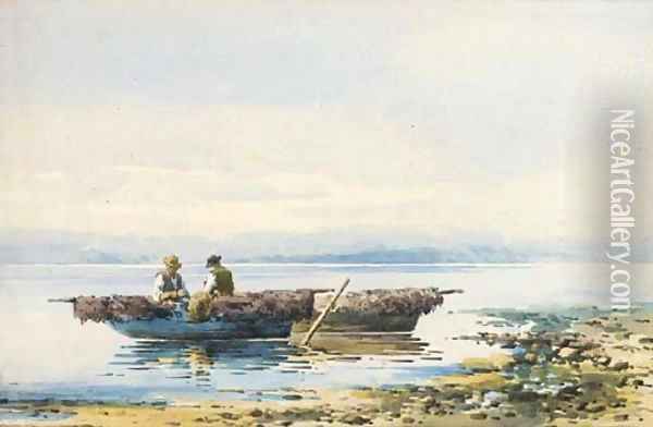 Fishing off the coast of Corfu Oil Painting - Angelos Giallina