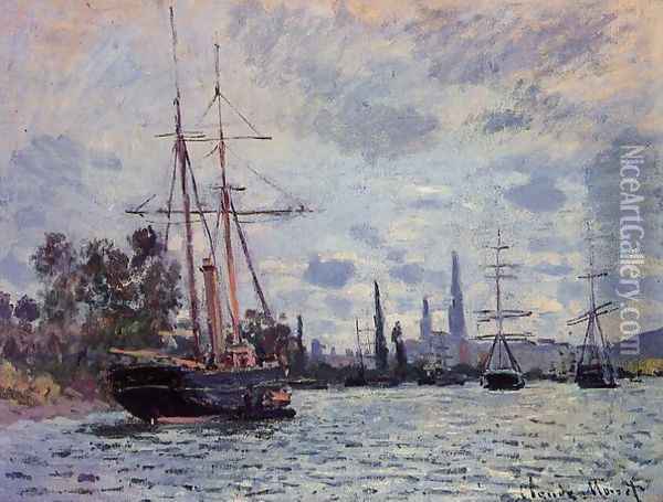 The Seine At Rouen2 Oil Painting - Claude Oscar Monet