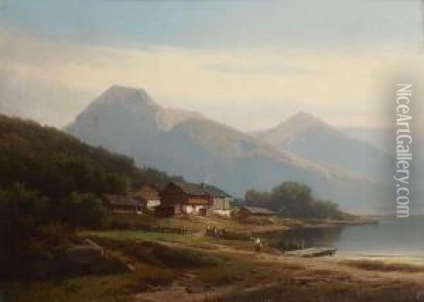 Der Tegernsee In Ober-bayern Oil Painting - Carl Triebel