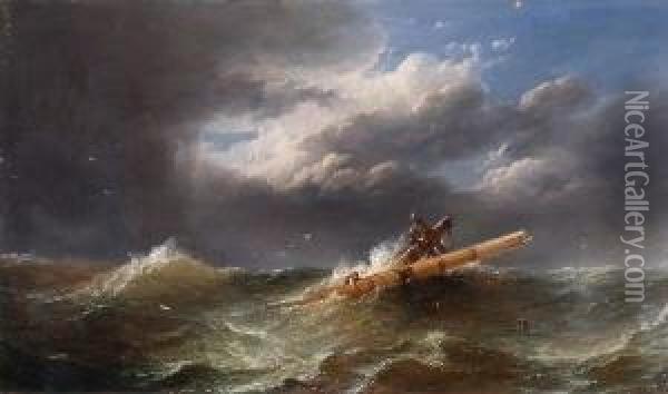 Schiffbruch: Oil Painting - Johan Christian Clausen Dahl