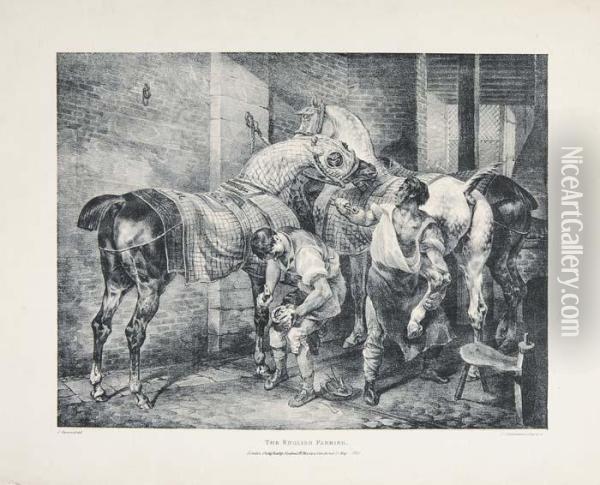 The English Farrier Oil Painting - Theodore Gericault