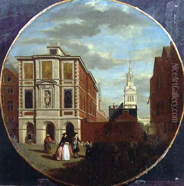 Christ's Hospital, 1748 Oil Painting - Samuel Wale