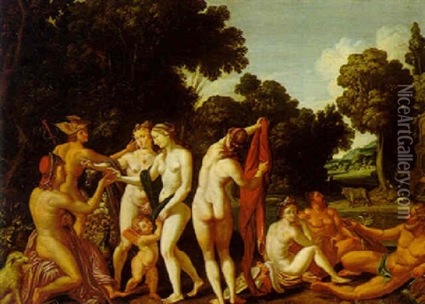 The Judgment Of Paris Oil Painting - Jan Pynas