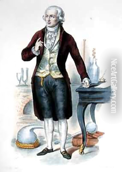 Antoine Laurent de Lavoisier (1743-94) Oil Painting - Julien Leopold Boilly