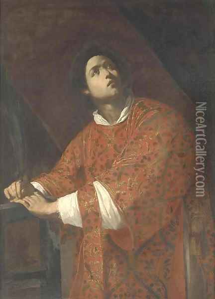 Saint Laurence Oil Painting - Massimo Stanzione