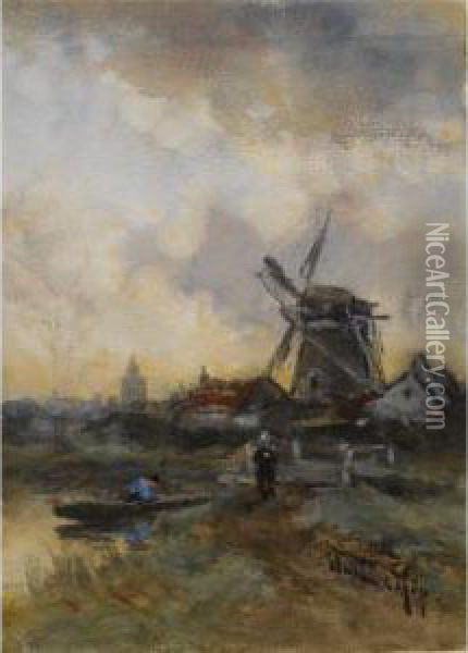 Herfstavond Oil Painting - Willem Cornelis Rip
