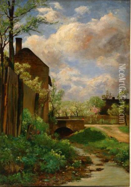 The Old Mill Oil Painting - George Loring Brown