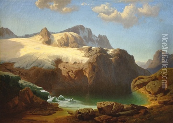 U Ledovcoveho Jezera Oil Painting - Maximilian Haushofer