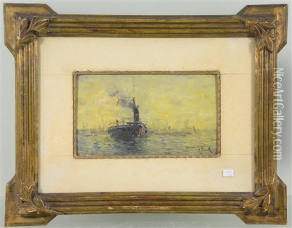 Marine Oil Painting - Lucien Frank