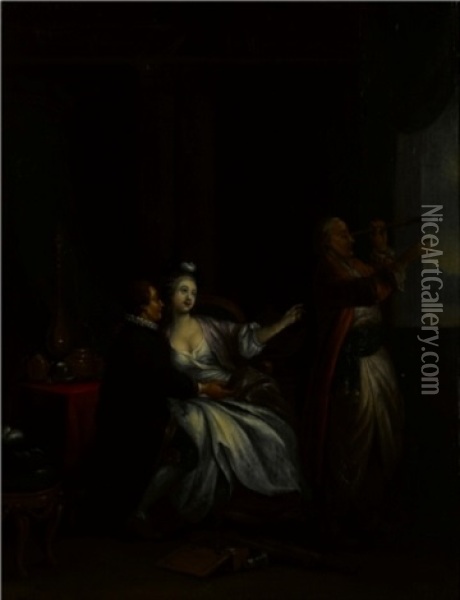 The Merchant Of Glasses Oil Painting - Jean-Baptiste Leprince