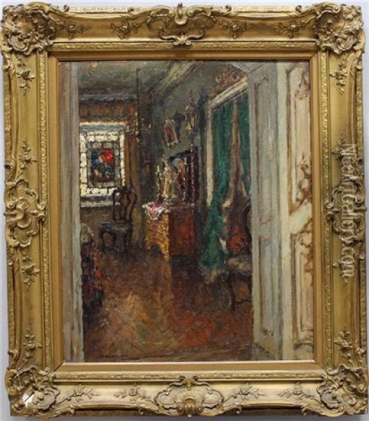 Blick In Ein Barockes Zimmerinterieur Oil Painting - Wilhelm Blanke