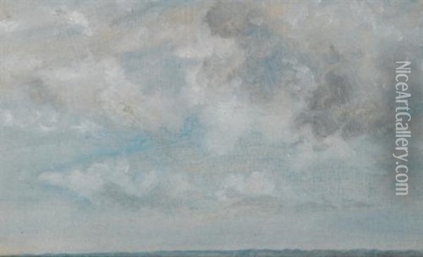 Clouds (study) Oil Painting - John Constable
