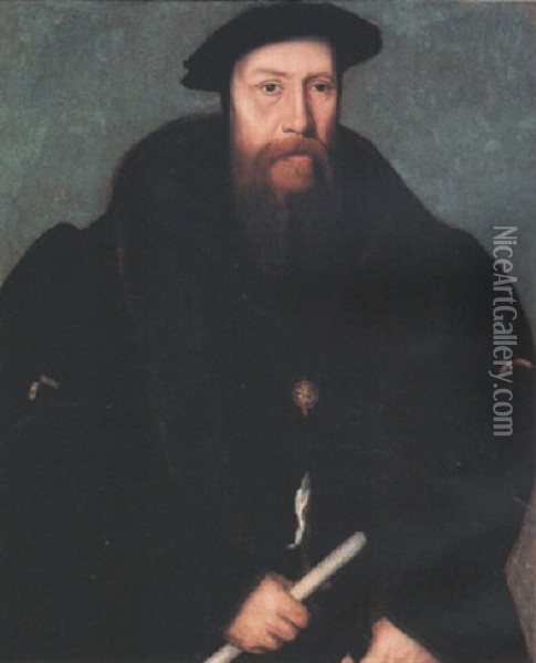 Portrait Of William Paget, First Baron Paget Of Beaudesert Oil Painting - Hans Holbein the Younger