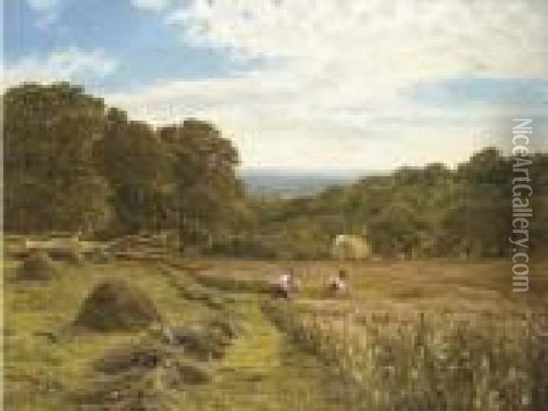 Haymaking Oil Painting - George Vicat Cole