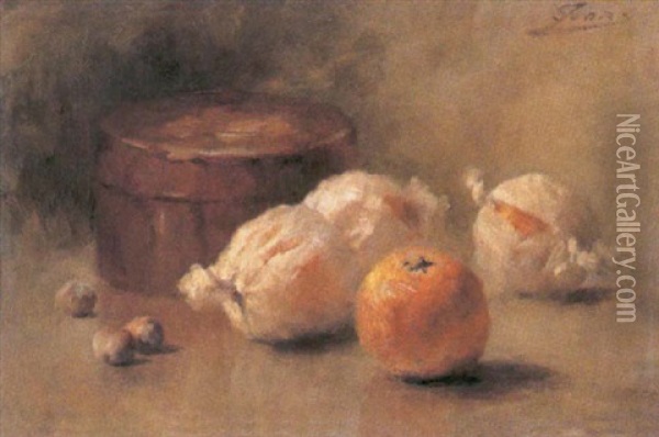 Stilleven Met Appelsienen Oil Painting - Eugene Joors
