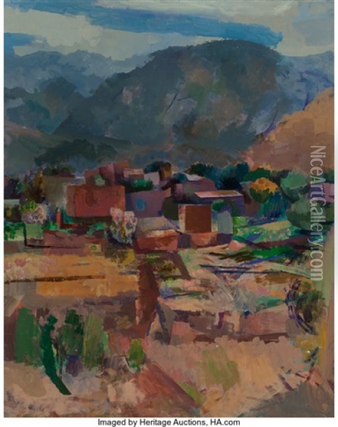 View Of Ranchos Oil Painting - Willard Ayer Nash
