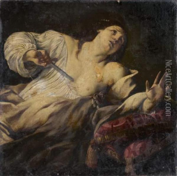 La Mort De Lucrece Oil Painting - Artemisia Gentileschi